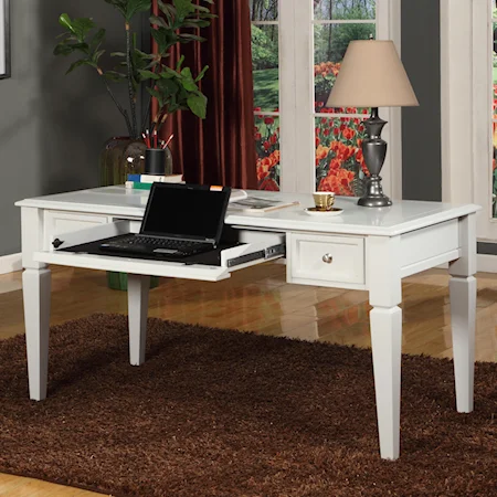 60" Writing Desk with Drop Front Keyboard Drawer and 2 Task Drawers